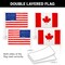 G128 Combo Pack: American USA Car Flag & Canada Canadian Car Flag 11x17 In | Both Double Sided Printed 150D Polyester | Flagpole Included | Perfect for Festival Celebrations, Parades